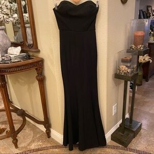 NWT~TEEZE ME Black Strapless Long Dress Prom Cocktail Party Events Size Xsmall
